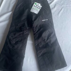 Arctix Kids Black Insulated Pants reinforced knees Xs nwt!